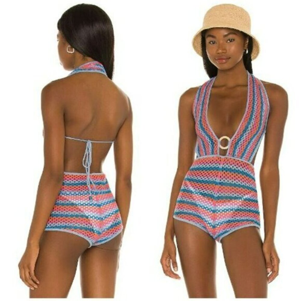 Lovers and Friends Arya Romper - Blue Multi Stripe